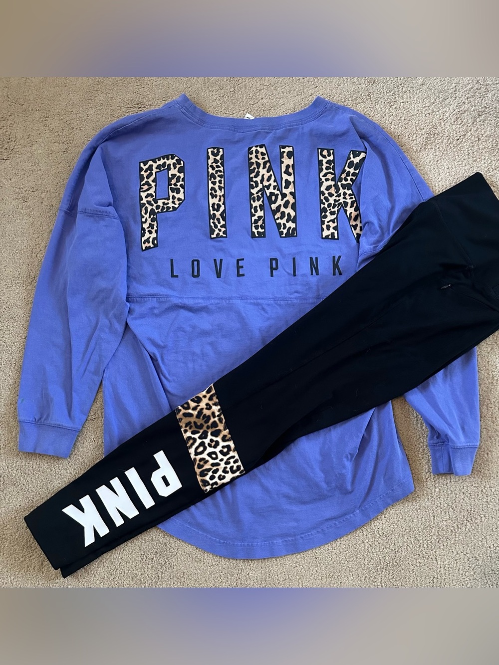 VS Pink Purple Cheetah Outfit L